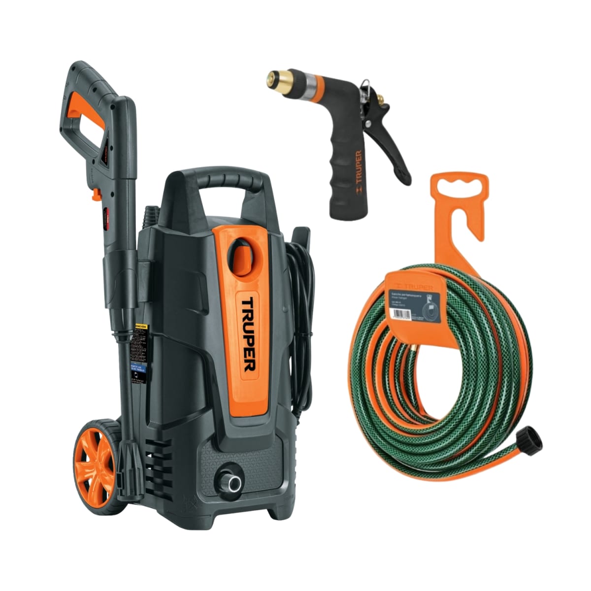 Hidrolavadora 1500psi + Kit de Riego 10m Truper1