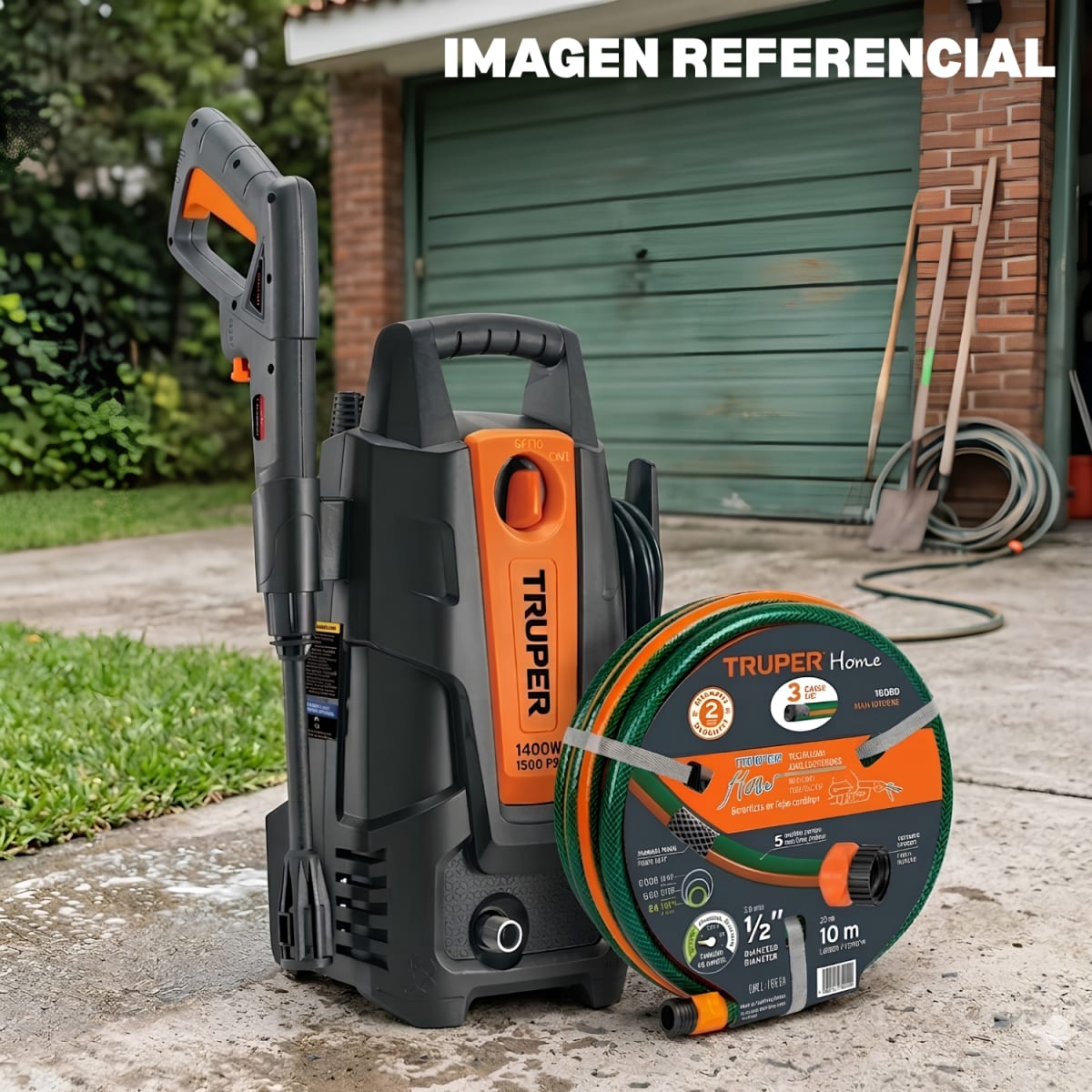 Hidrolavadora 1400W 1500 PSI + Manguera 10 metros Truper2