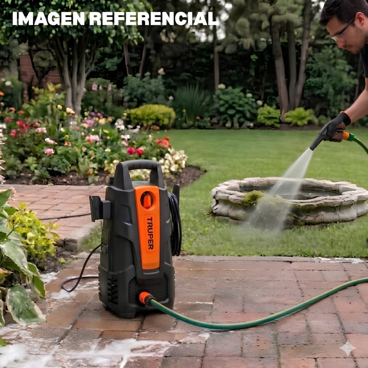 Hidrolavadora 1400W 1500 PSI + Manguera 10 metros Truper3