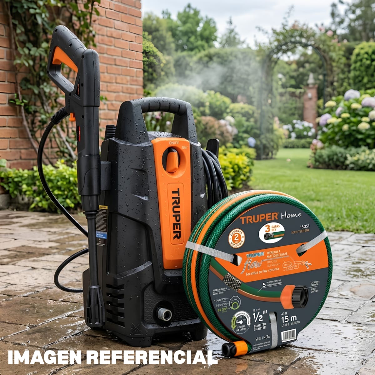 Hidrolavadora 1400W 1500 PSI + Manguera 15 metros Truper2