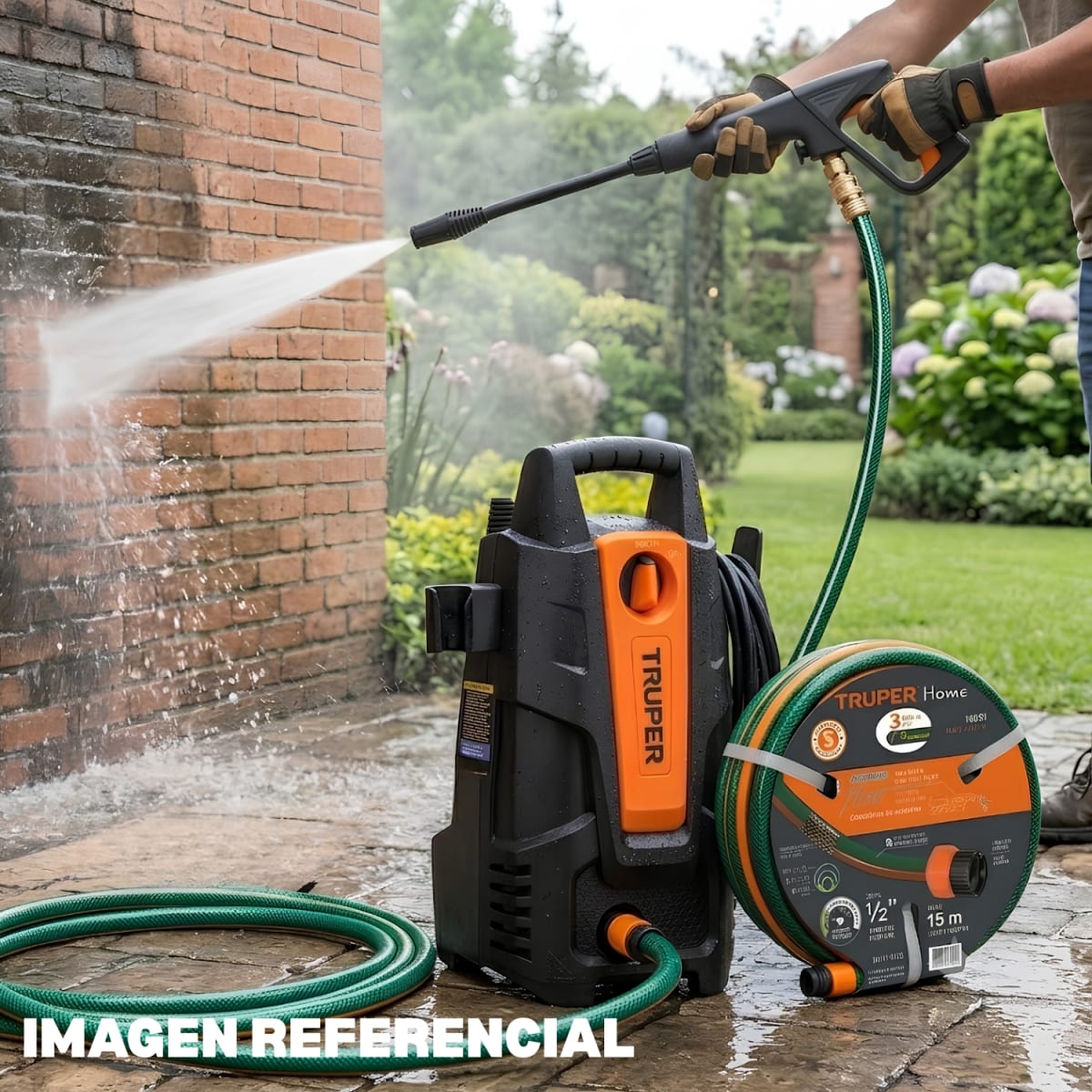 Hidrolavadora 1400W 1500 PSI + Manguera 15 metros Truper3