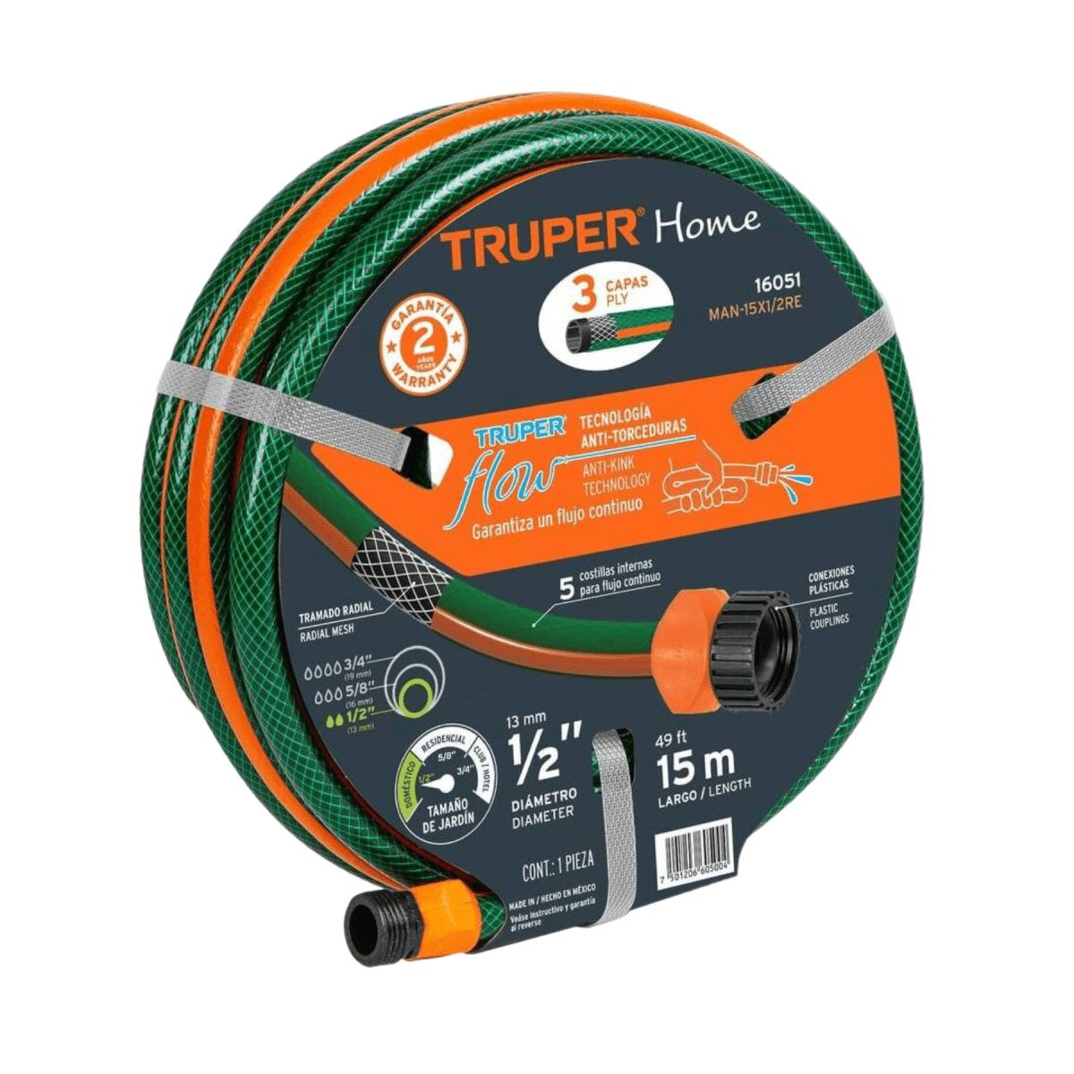 Hidrolavadora 1400W 1500 PSI + Manguera 15 metros Truper8