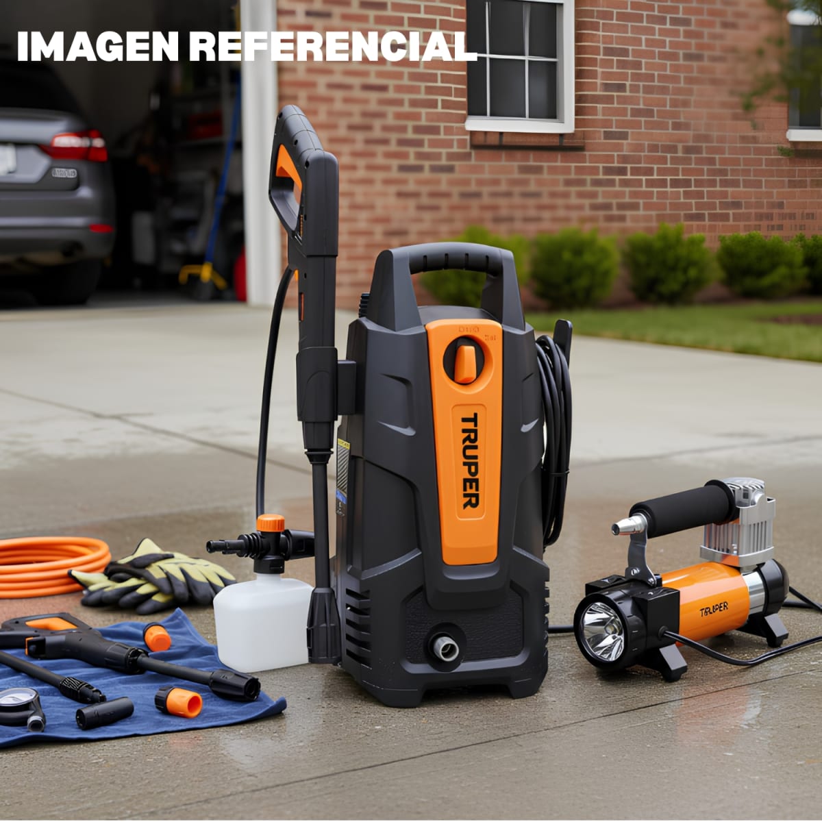 Combo Hidrolavadora 1500PSI + compresor de aire 150PSI Truper2