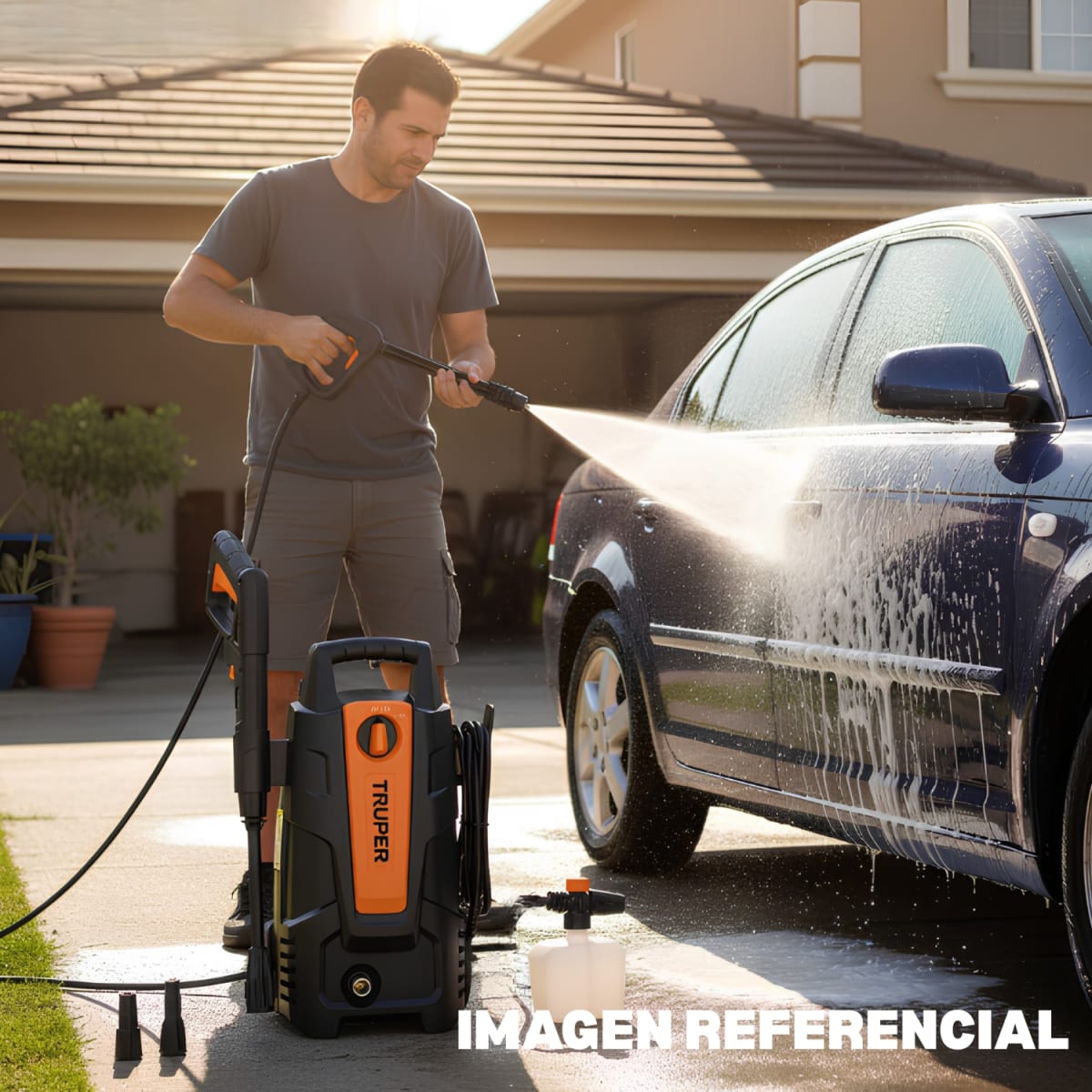 Combo Hidrolavadora 1500PSI + compresor de aire 150PSI Truper3