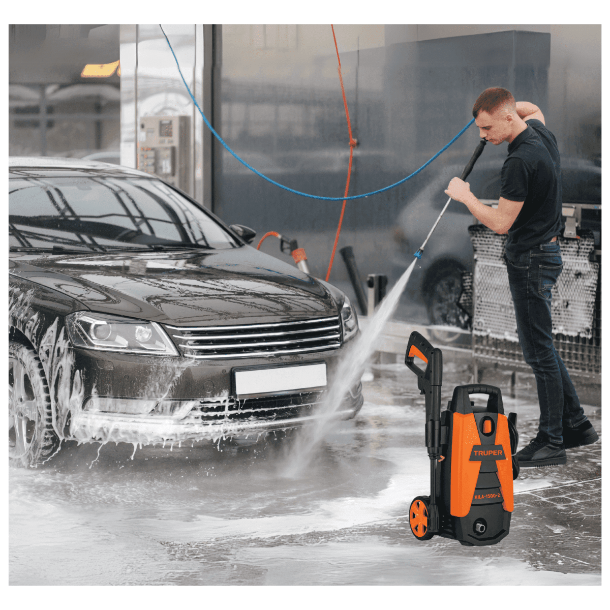 Hidrolavadora 1800psi + Kit de Riego 10m Truper21