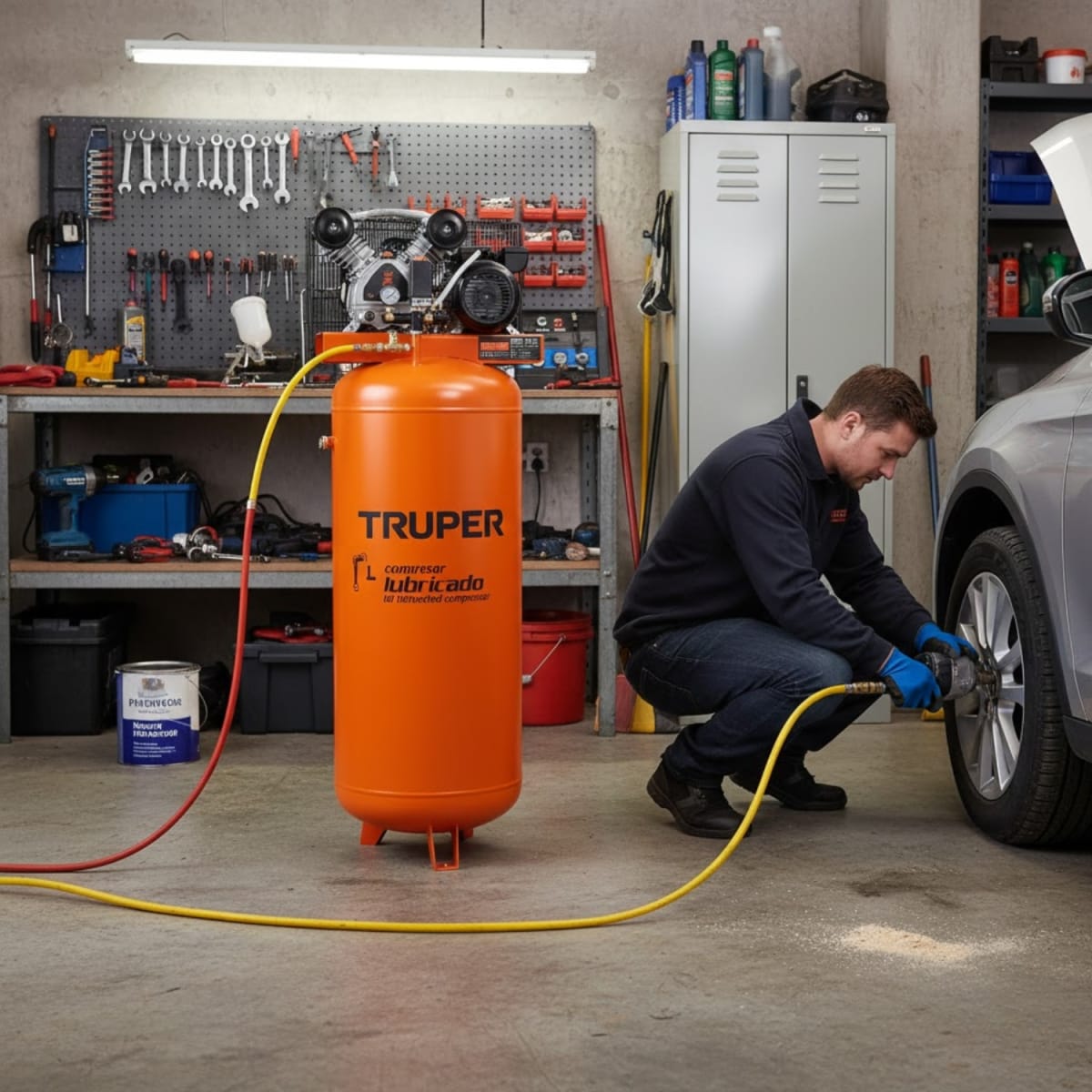 Compresora vertical 240 litros Truper3