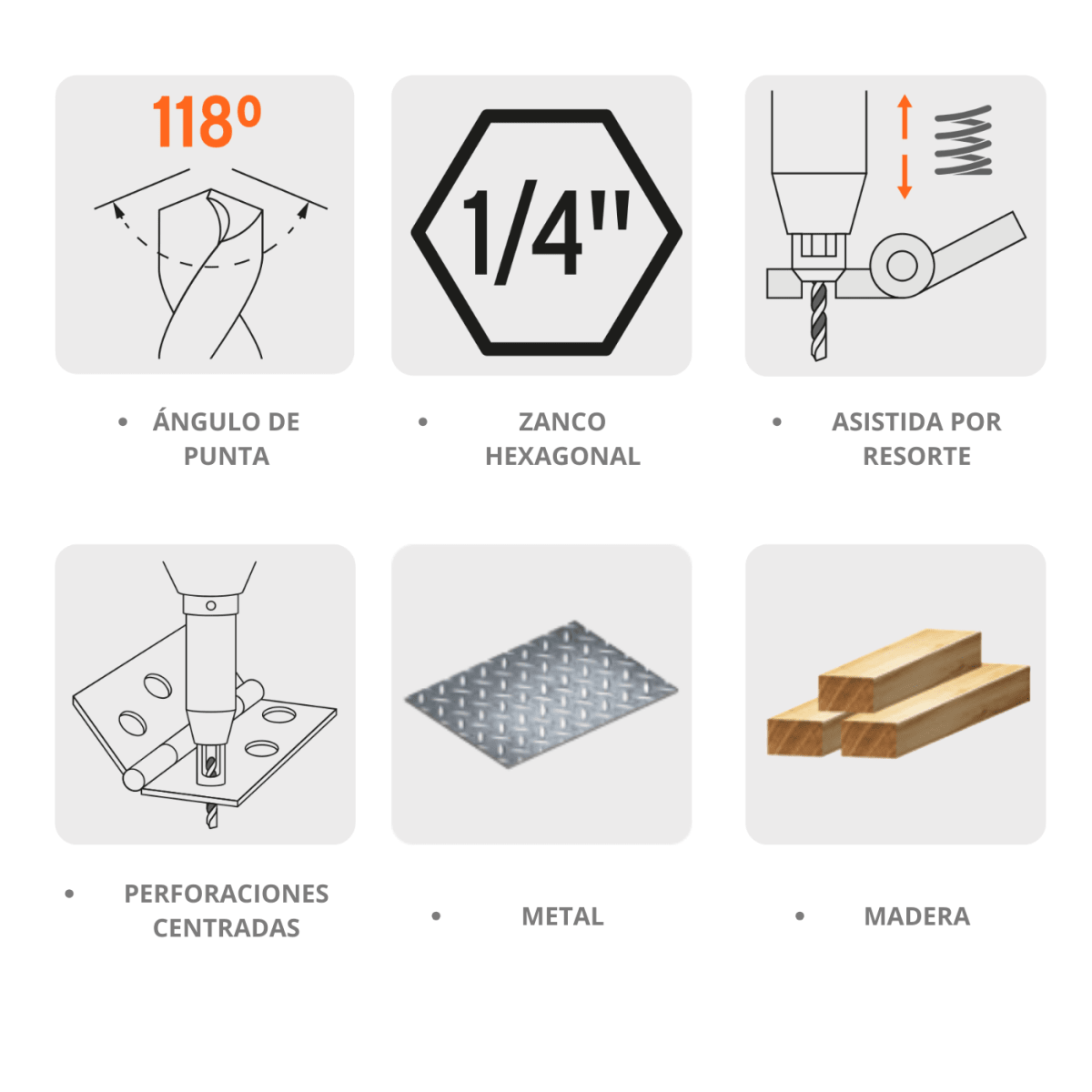 Juego de 3 brocas para bisagra truper2