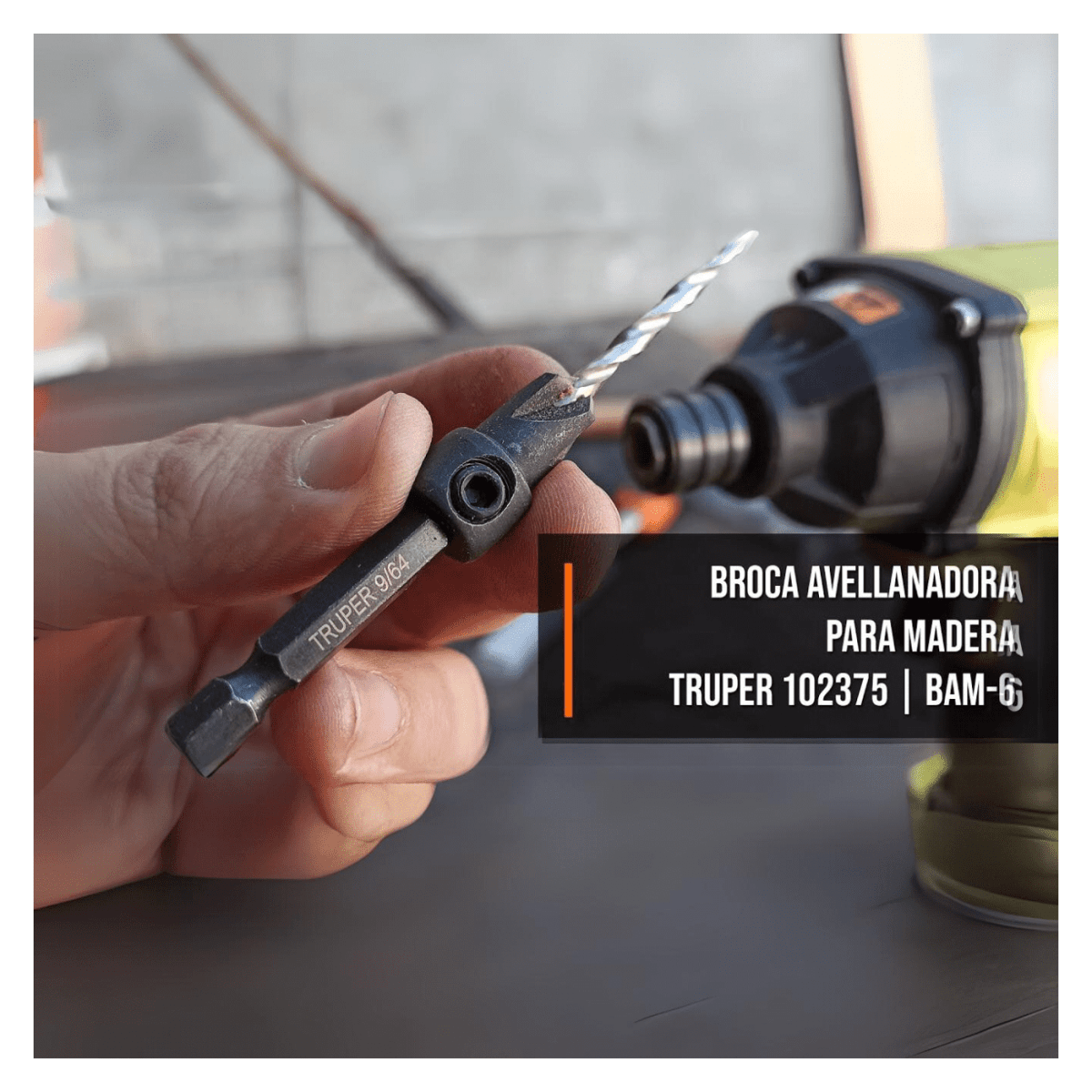 BAM-6 Broca avellanadora #6 para madera, 9/64', Truper5