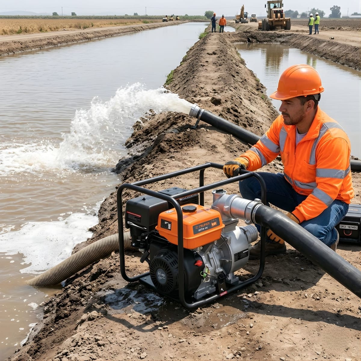 Motobomba autocebante 4¨ x 4¨ 15HP a gasolina Truper3