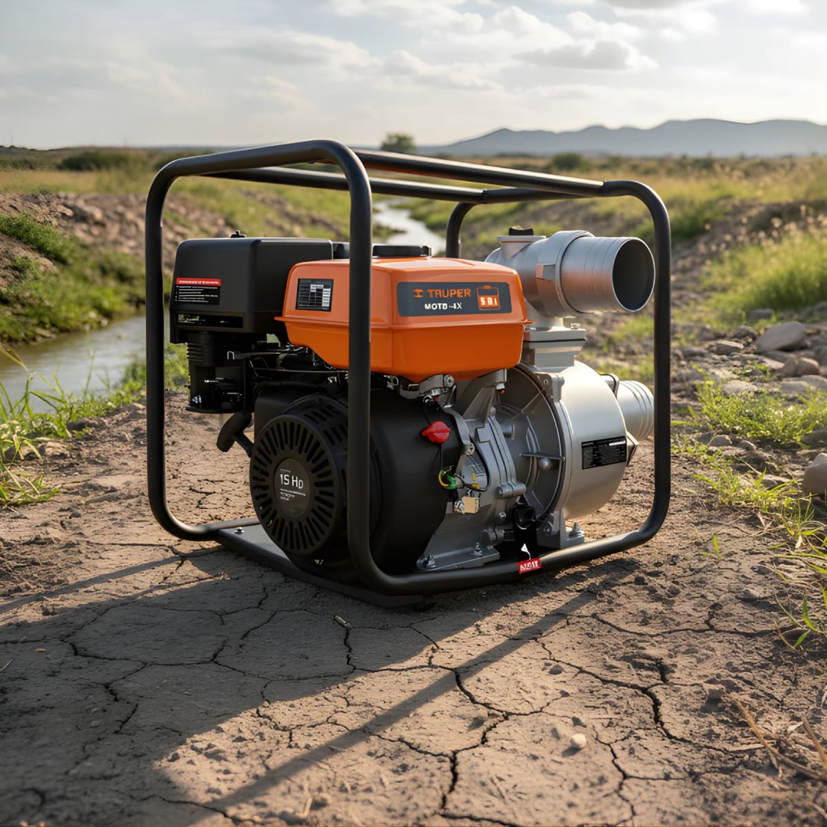 Motobomba autocebante 4¨ x 4¨ 15HP a gasolina Truper2