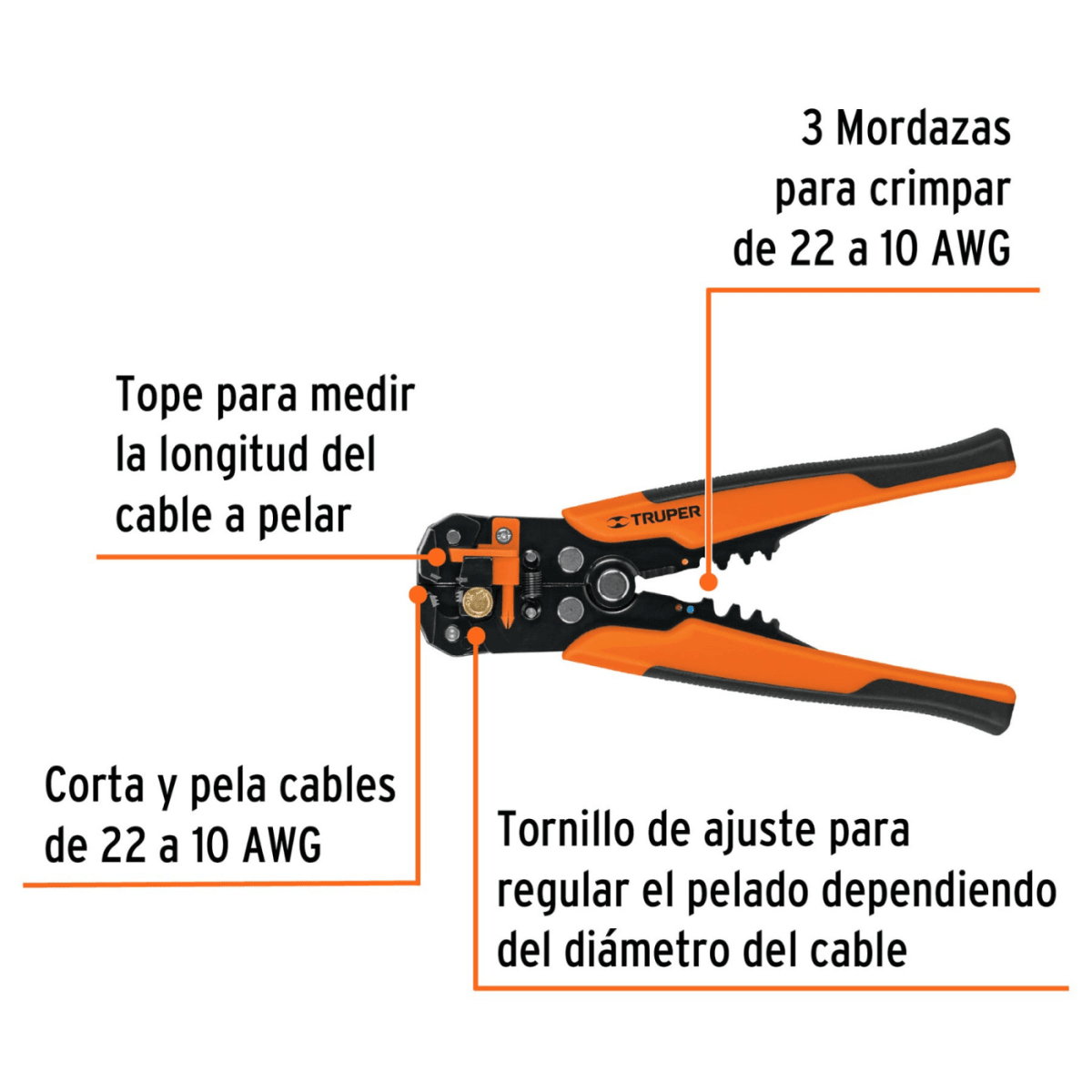 Combo Destornillador inalambrico 3.6v Truper + pelacable automatico3