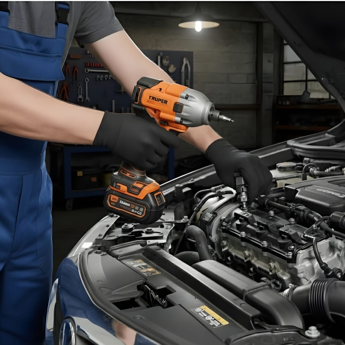 Llave de Impacto 20V + 1 Bateria 4Ah + Cargador Truper3