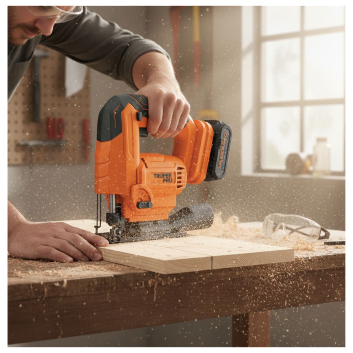 Sierra Caladora 20V + 1 Bateria 4Ah + Cargador Truper3