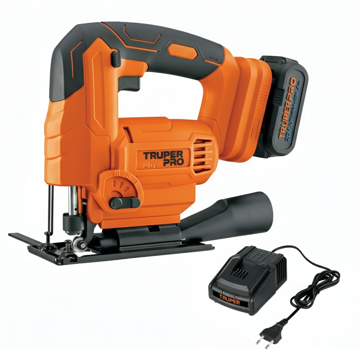 Sierra Caladora 20V + 1 Bateria 4Ah + Cargador Truper1