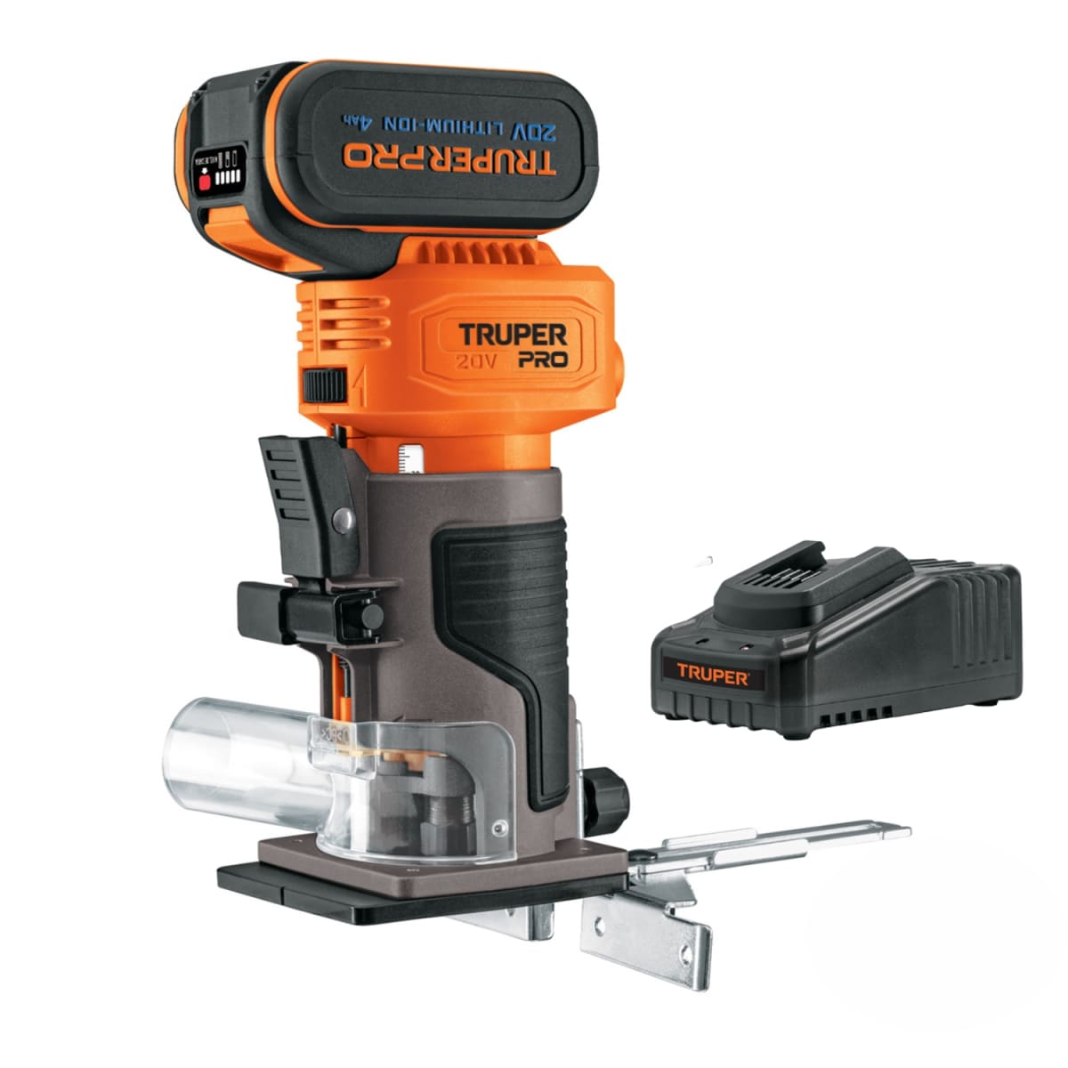 Ruteadora de palma + 1 Bateria 4ah + cargador Truper1