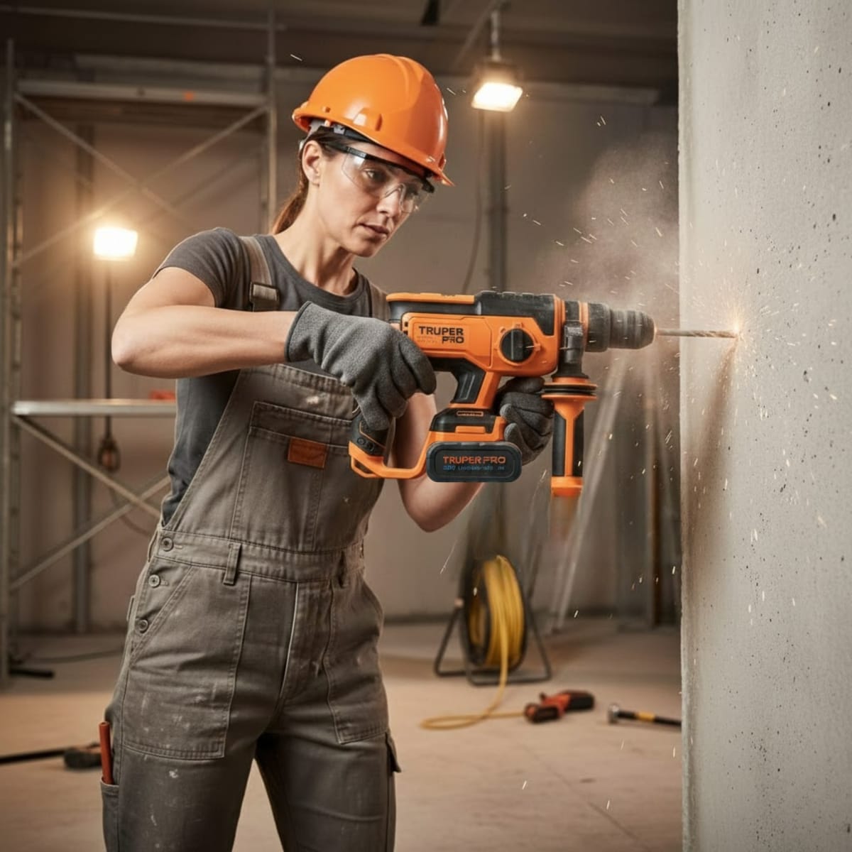 Combo Rotomartillo + Taladro Percutor + 1bat 4ah Truper3