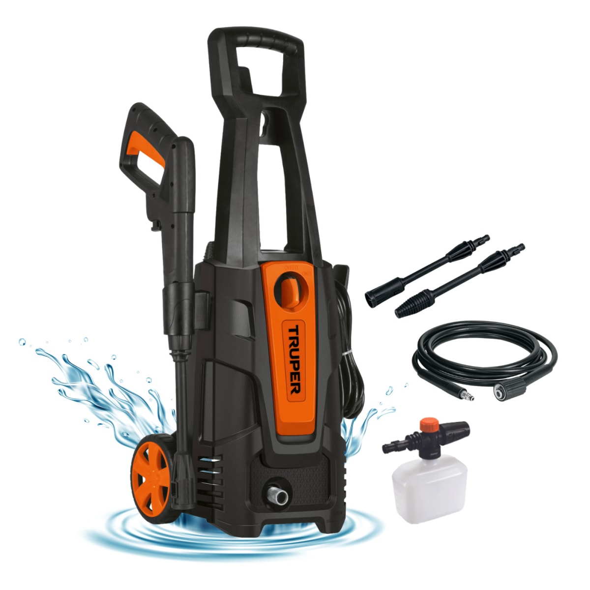 Hidrolavadora Electrica 1800PSI + Manguera 15m+Shampu+Silicona4