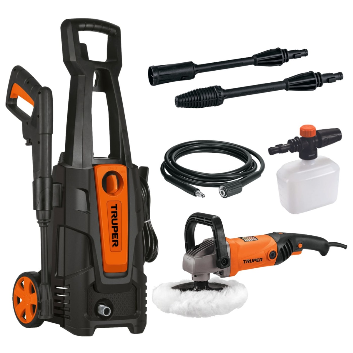 Hidrolavadora 1800 psi + pulidora 1200w Truper1