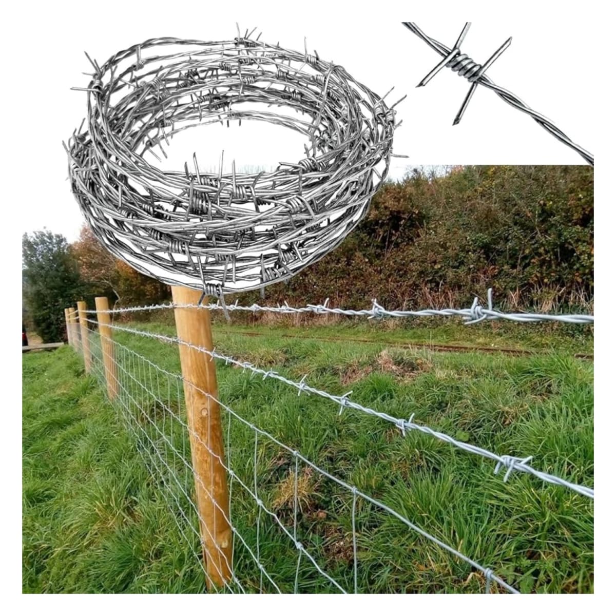 Alambre De Puas 200 Metros Calibre 17.5 Truper 1034035