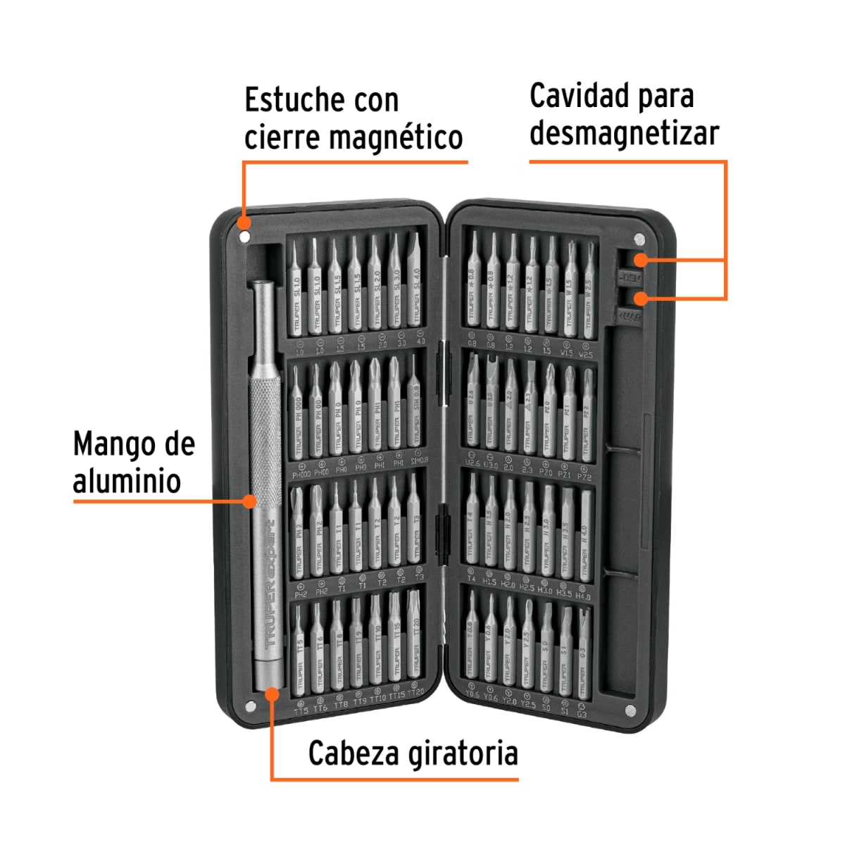 Juego de Desarmador Joyero con 56 puntas TRUPER2