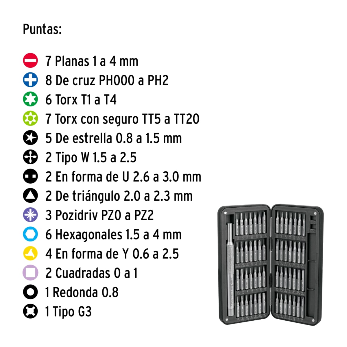 Juego de Desarmador Joyero con 56 puntas TRUPER4