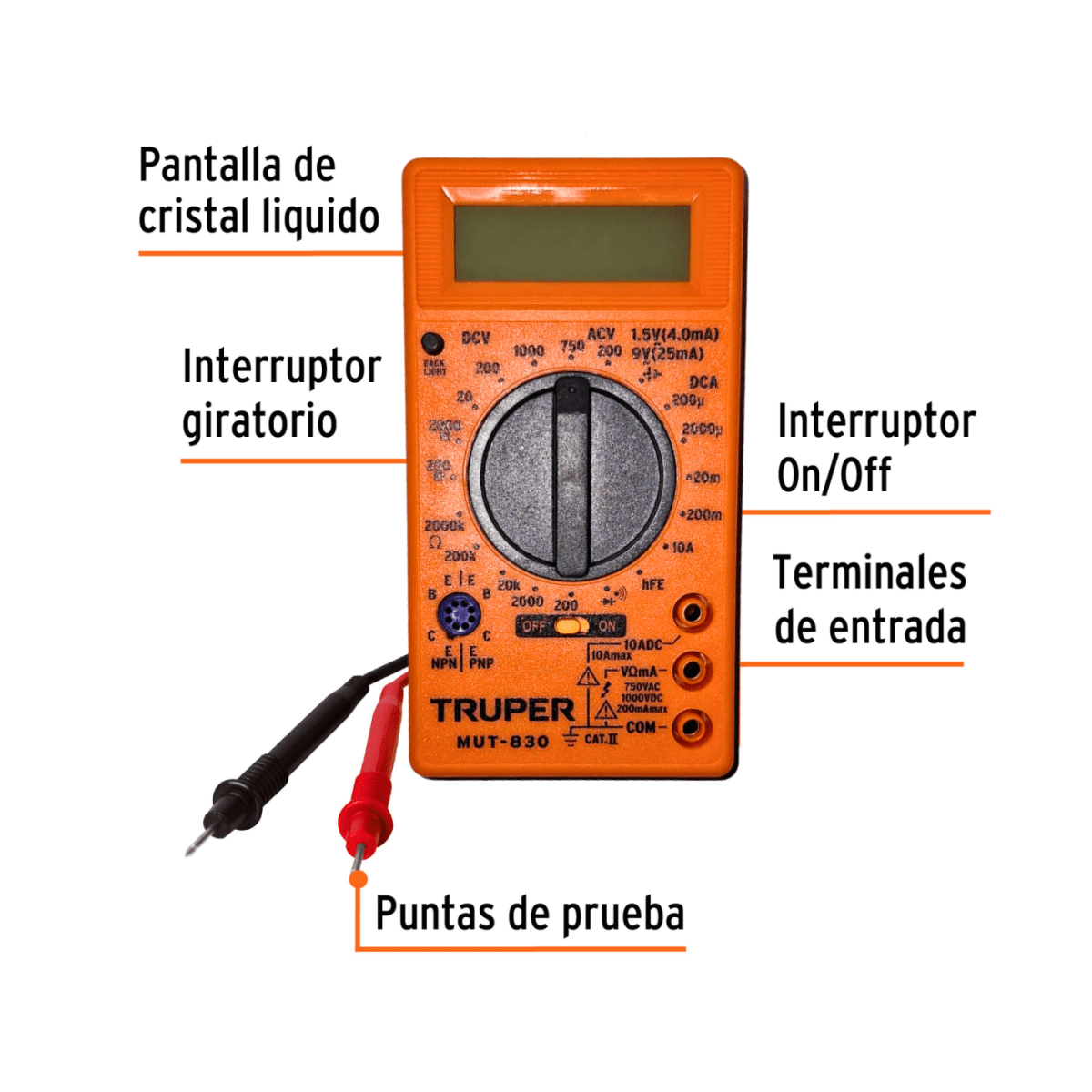 Multimetro Digital Multitester Truper2