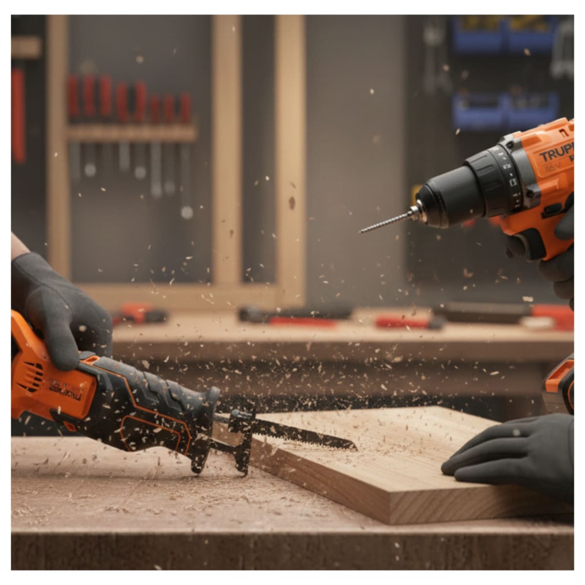 Taladro Atornillador + Sierra Sable + 1bat 2ah 20V Truper3