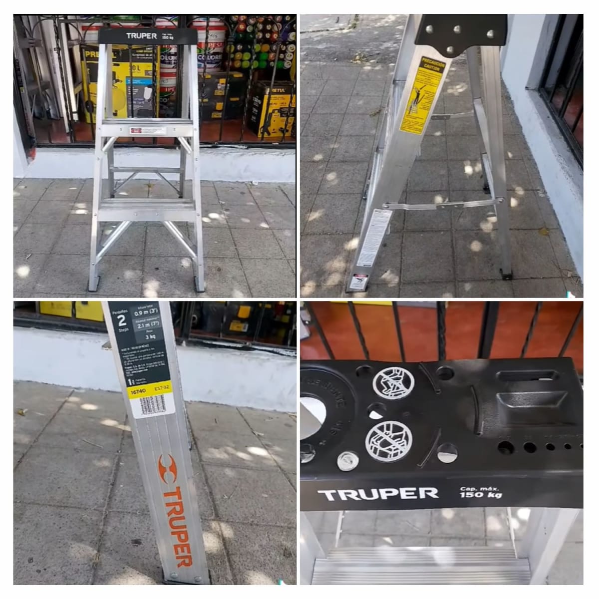 Escalera Tipo Tijera 2 Peldaños Soporta 150 Kg Truper5