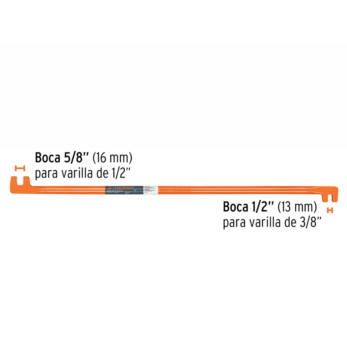 Grifa de dos bocas de 5/8 y 1/2´´, Truper2