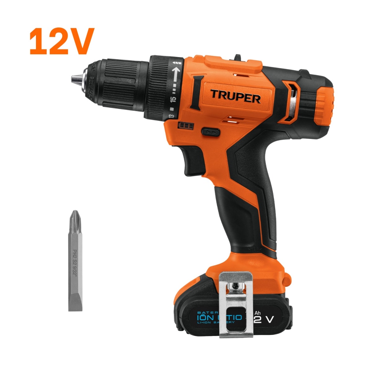 Taladro Inalambrico 12V + Juego de 100 Brocas Truper2