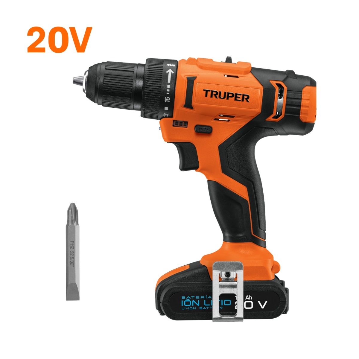 Taladro Inalambrico 20V + Juego de 100 Brocas Truper2