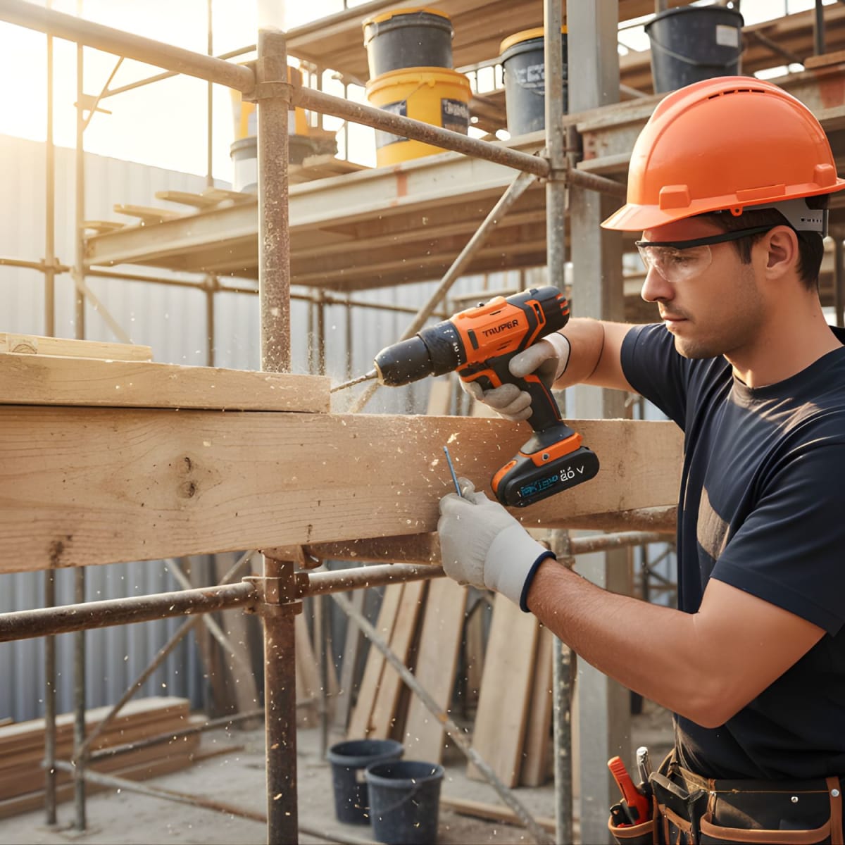 Taladro Percutor + Caja de herramientas 19