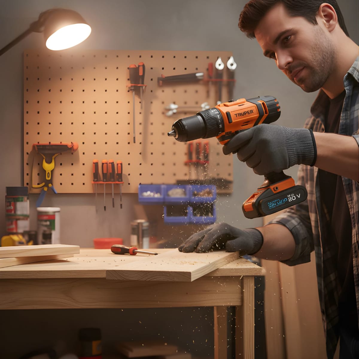 Taladro Percutor + Caja de herramientas y juego de 9 brocas Truper3