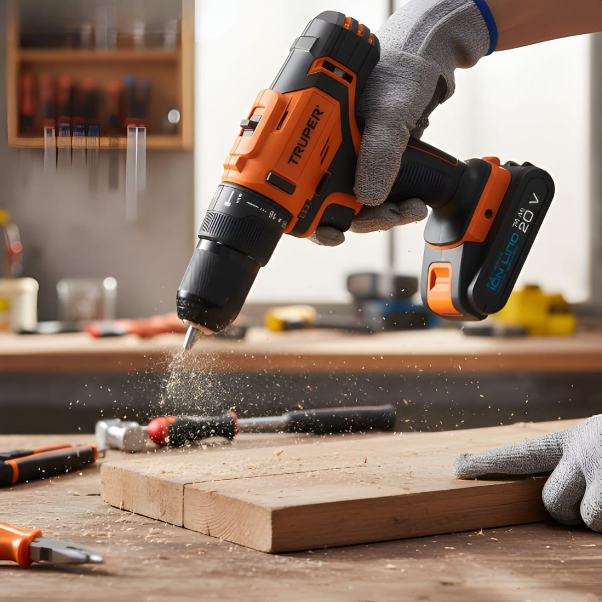 Taladro Percutor + 6 herramientas Truper3