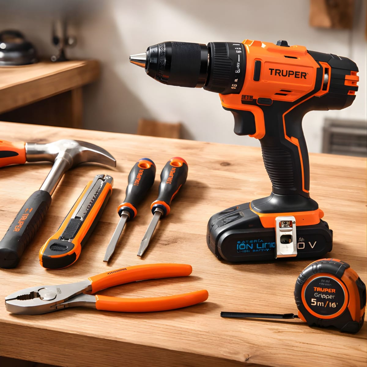 Taladro Percutor + 6 herramientas Truper2