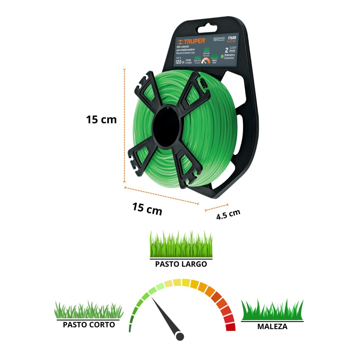 Combo desbrozadora motoguadaña 2HP + escoba y hilos Truper5