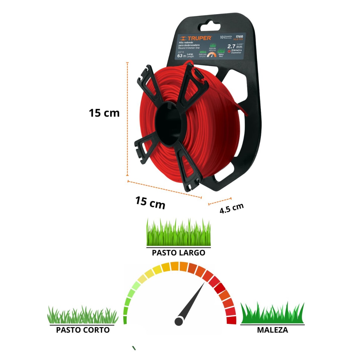 Combo desbrozadora motoguadaña 2HP + escoba y hilos Truper6