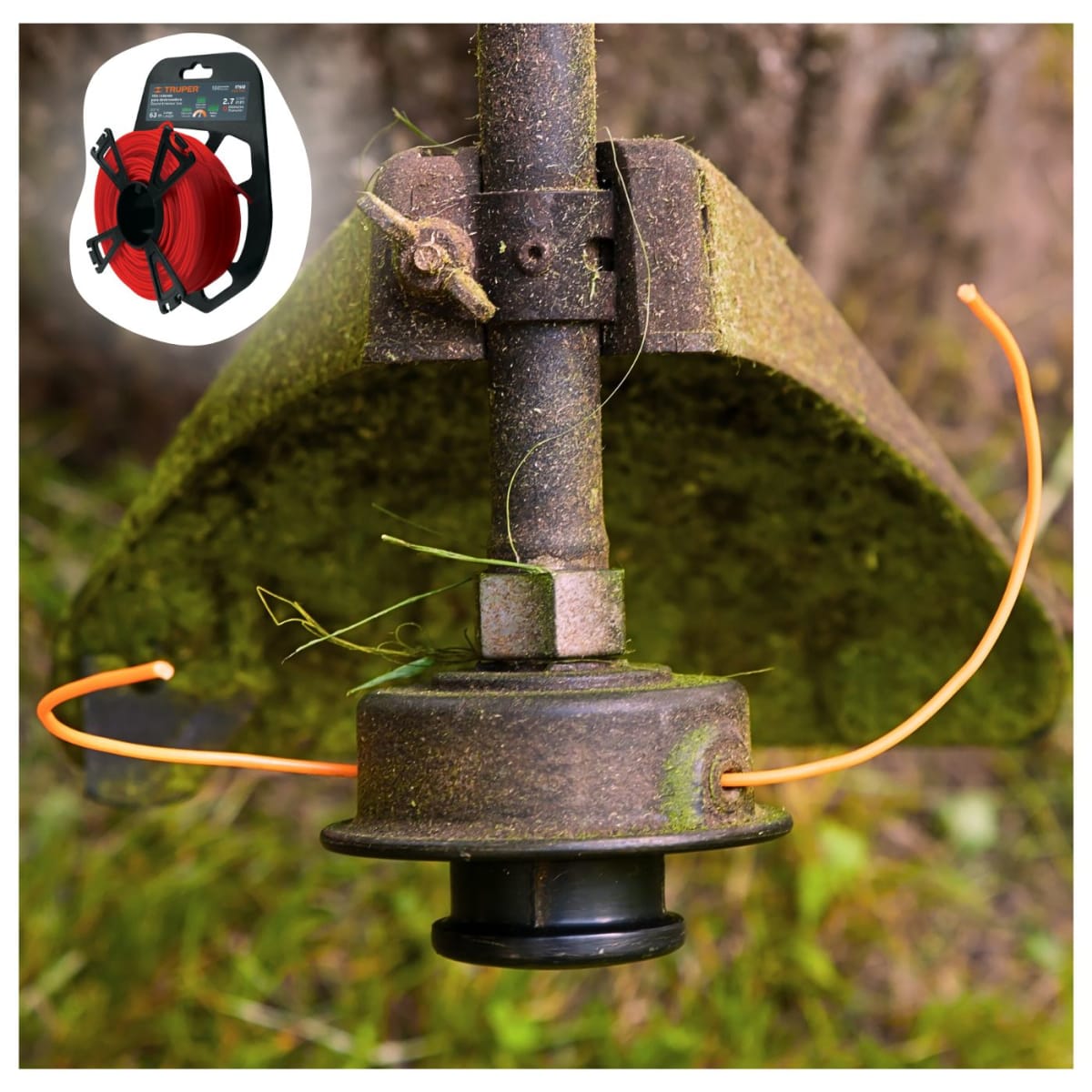 Combo desbrozadora motoguadaña 2HP + escoba y hilos Truper11