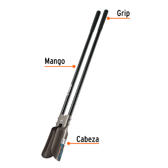 Cavador mango de acero 45