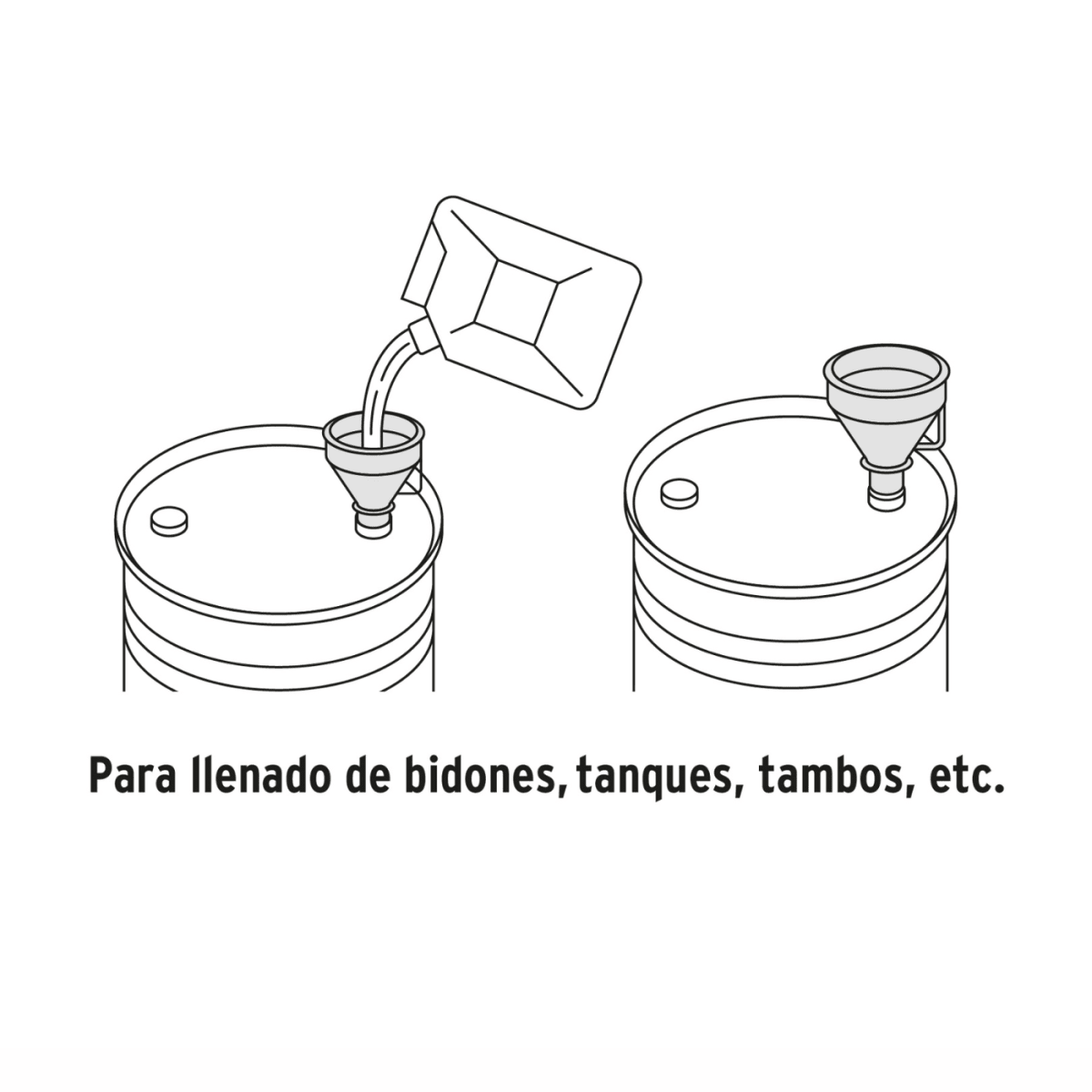 Embudo plástico 500 ml con filtro cuello flexible Truper4