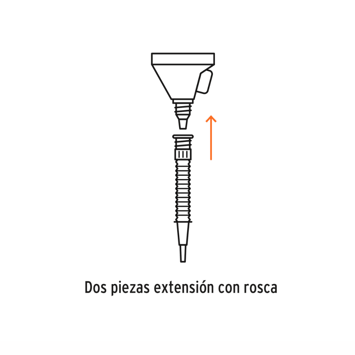Embudo plástico 500 ml con filtro cuello flexible Truper3