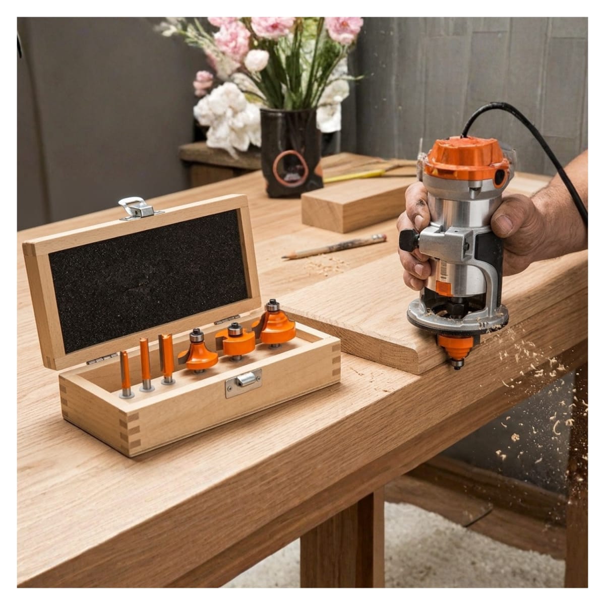 Juego de 6  fresas para ruteadora Truper2