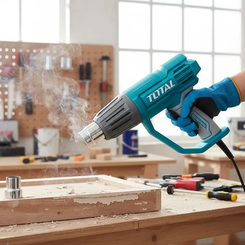 Pistola de calor graduable 2000w con accesorios Total3