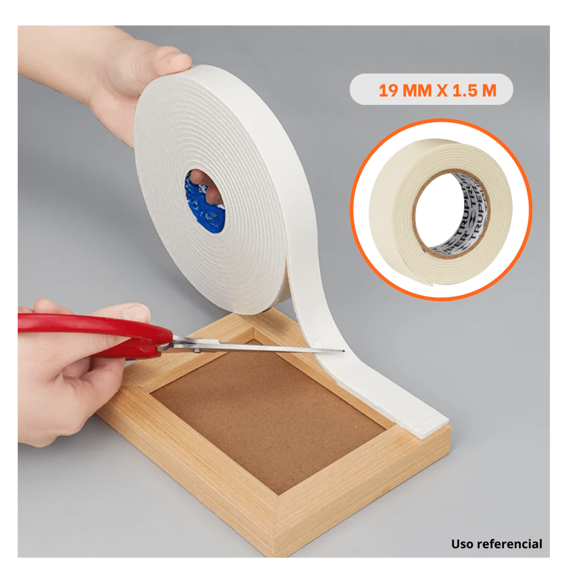 Cinta doble contacto de 19 mm x 1.5 m Truper4