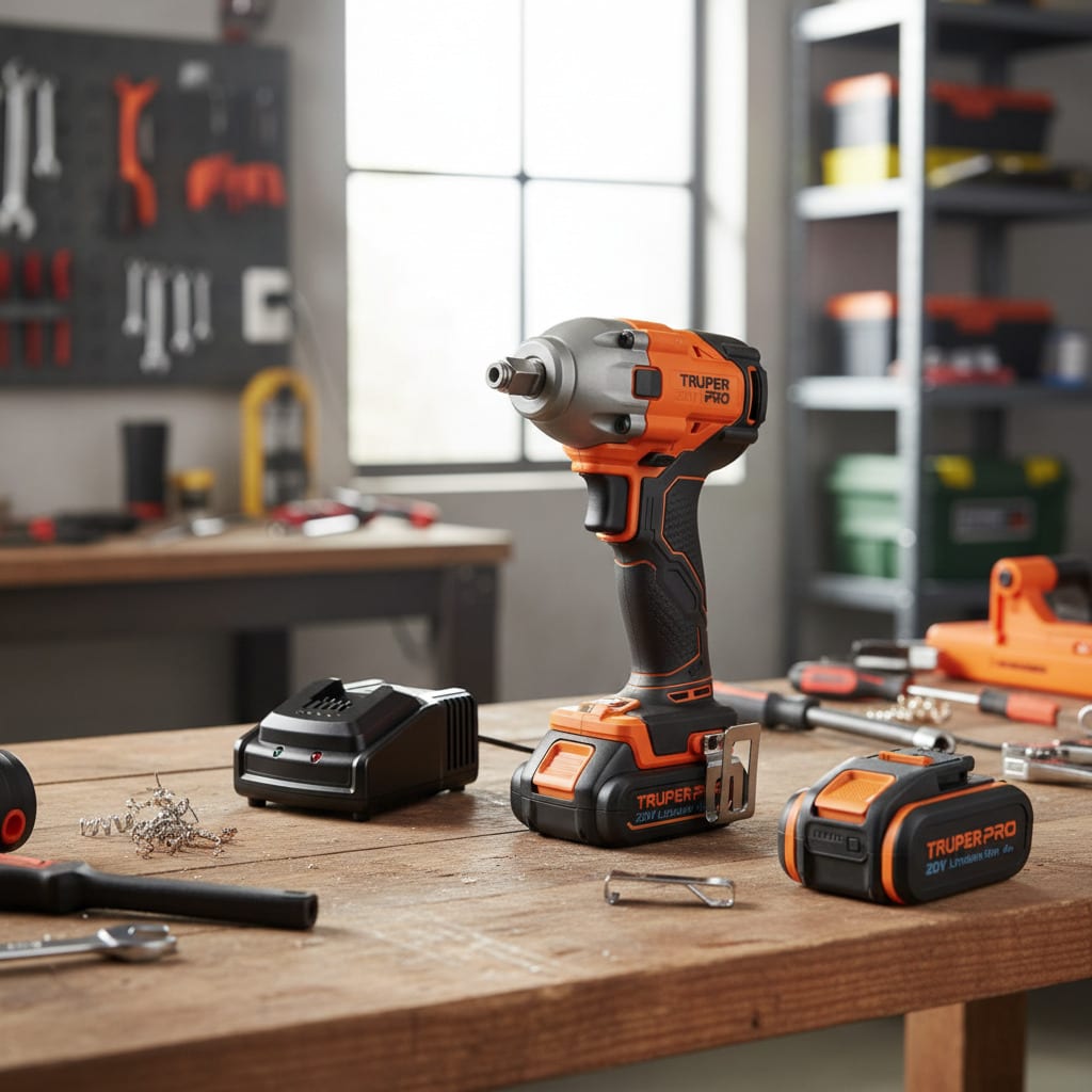 Llave de Impacto 20V + 2 Baterias 4Ah + Cargador Truper2