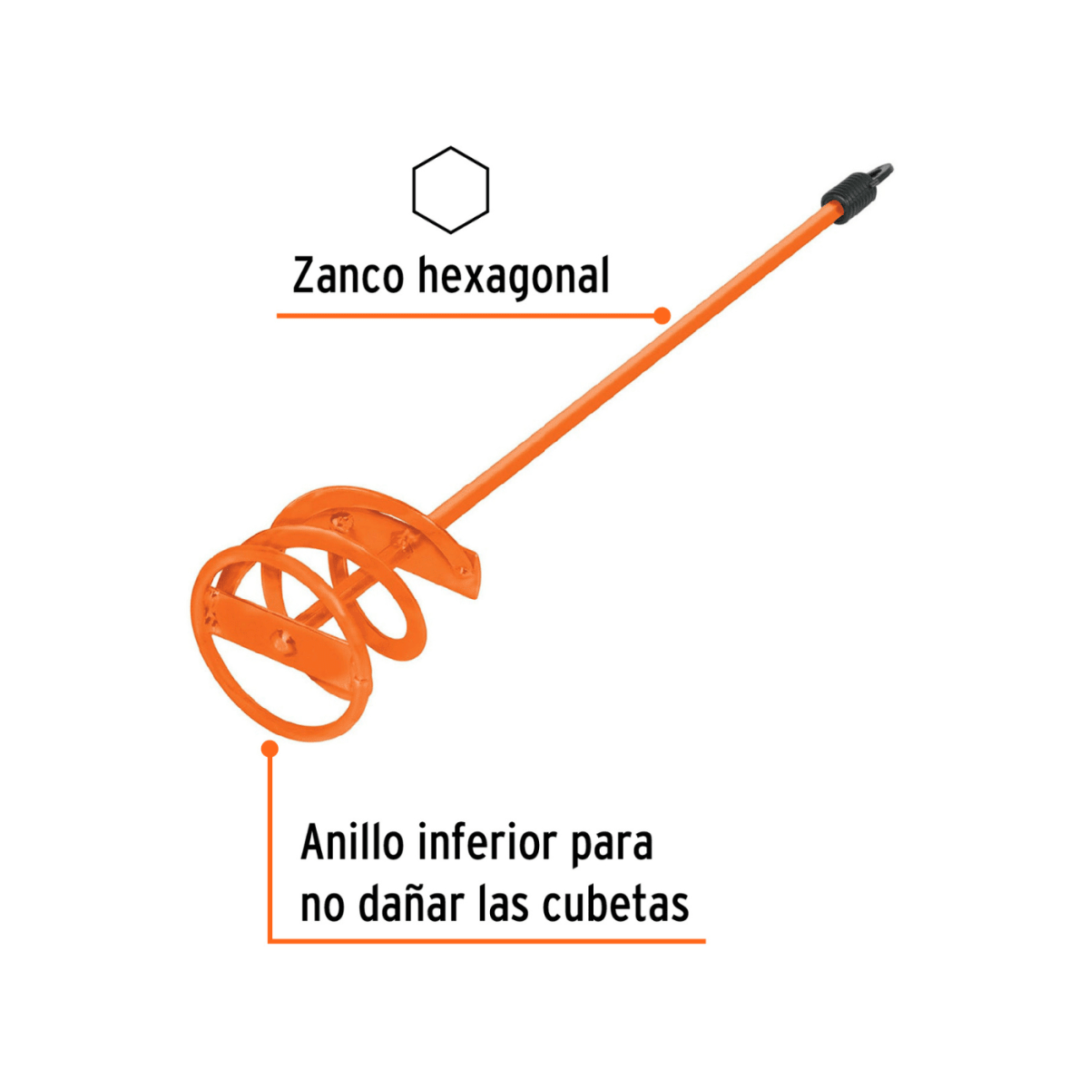 Mezclador para pintura, 80 mm de diámetro, Truper3