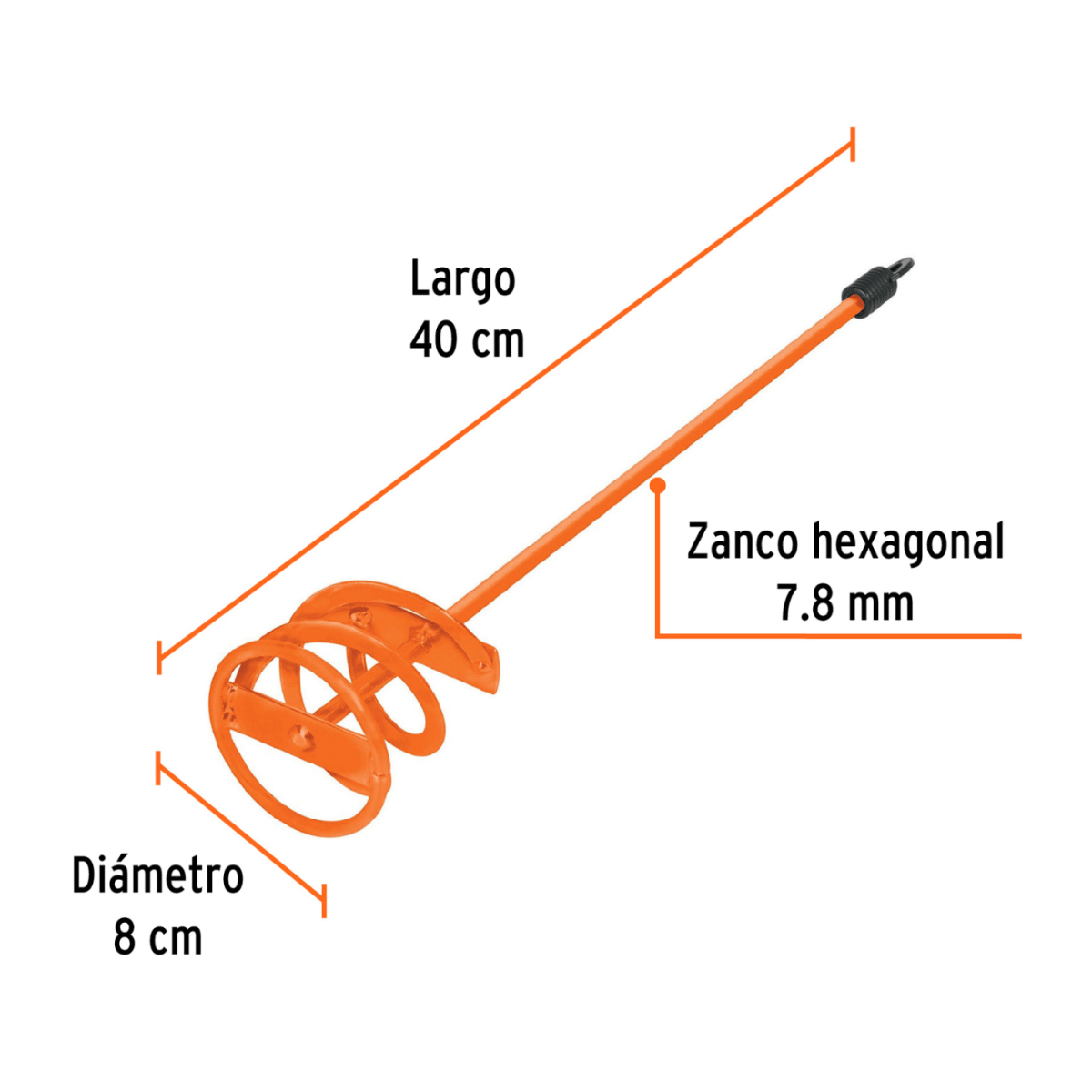 Mezclador para pintura, 80 mm de diámetro, Truper2