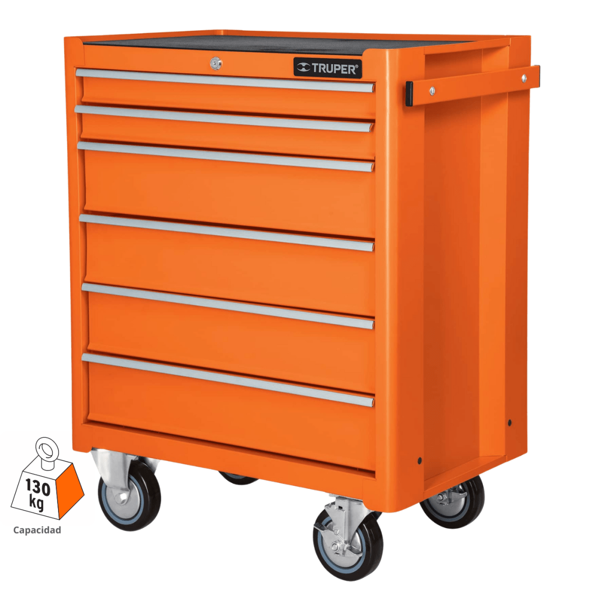 Gabinete metálico móvil. 6 cajones. capacidad 130 kg. truper1