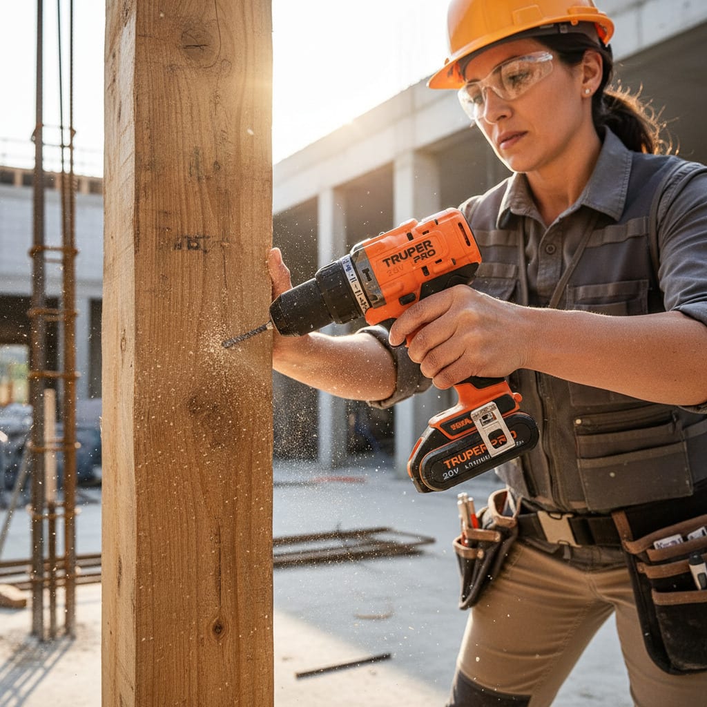 Taladro Percutor + Atornillador de impacto +1 bat 20v Truper3