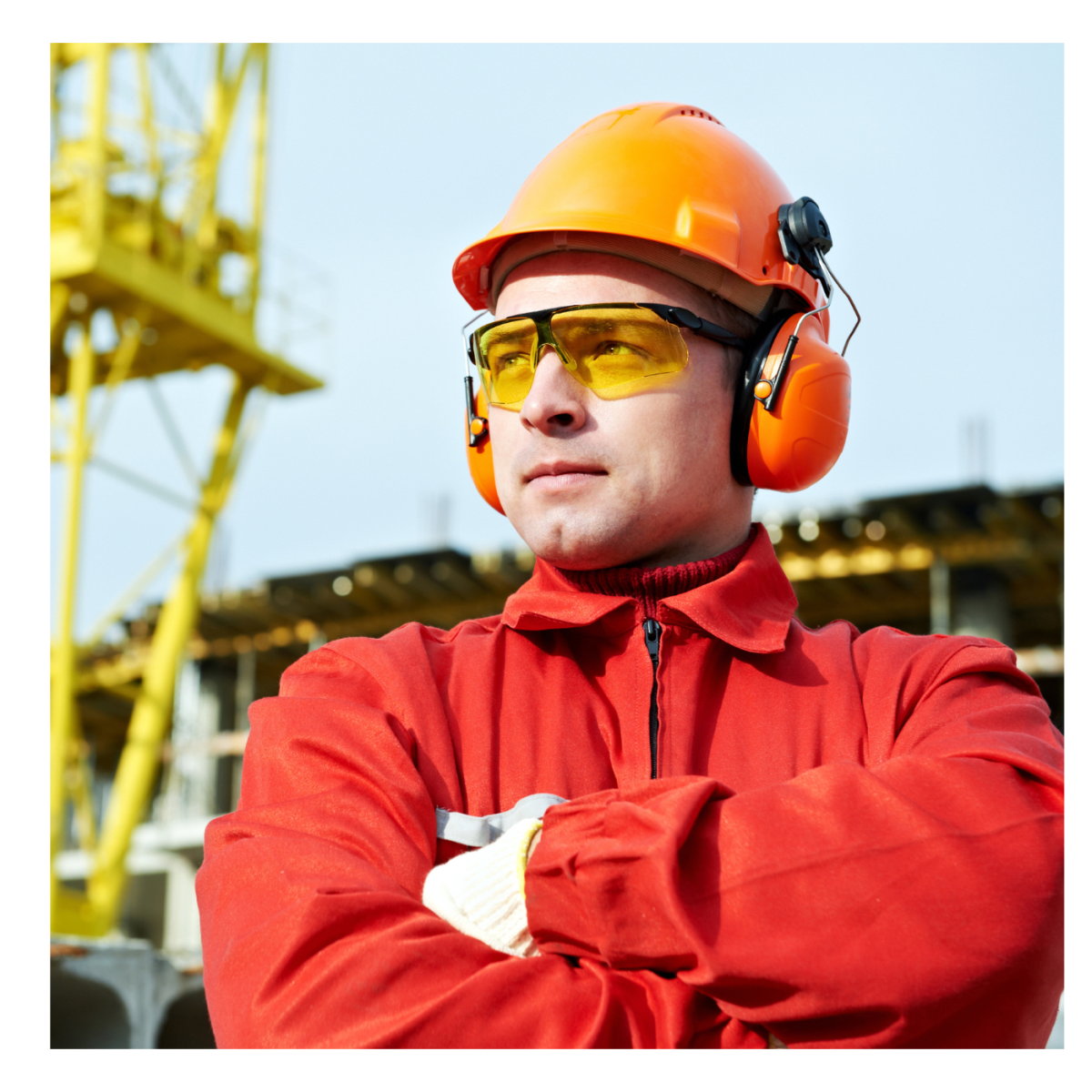 Orejera ajustable para casco Truper5